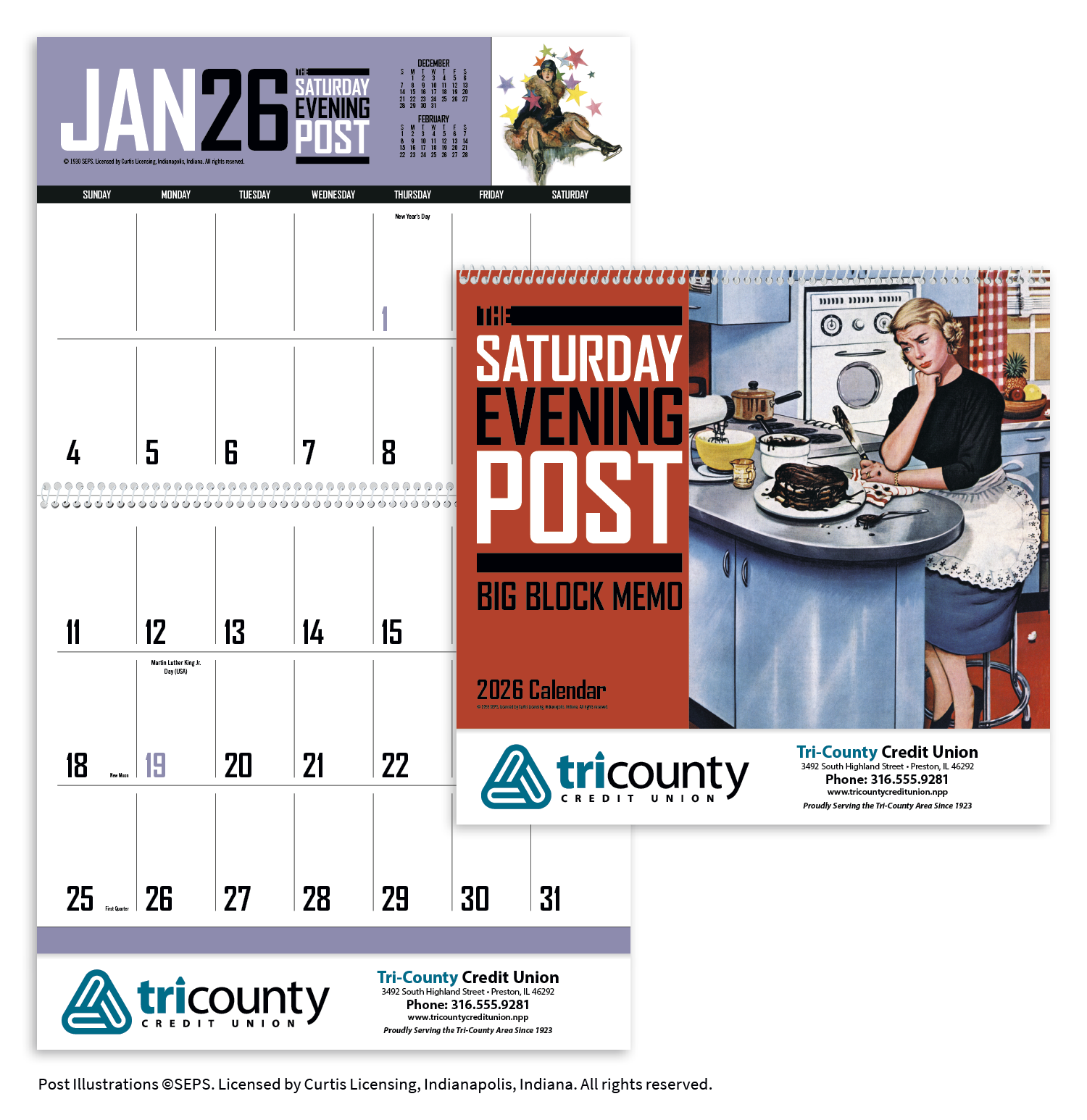 Triumph® Calendars Big Block Memo 77