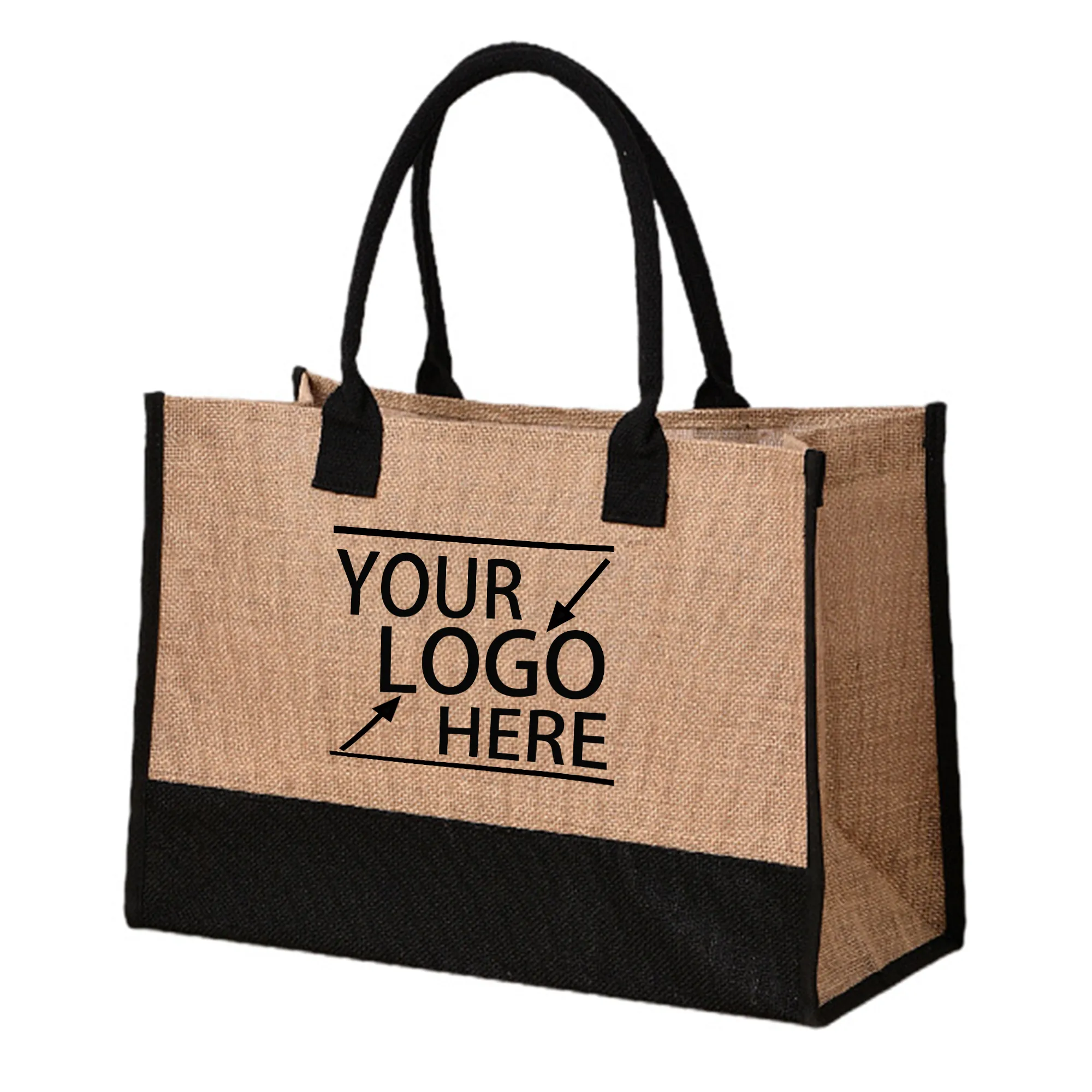 Jute Patchwork Tote Bag