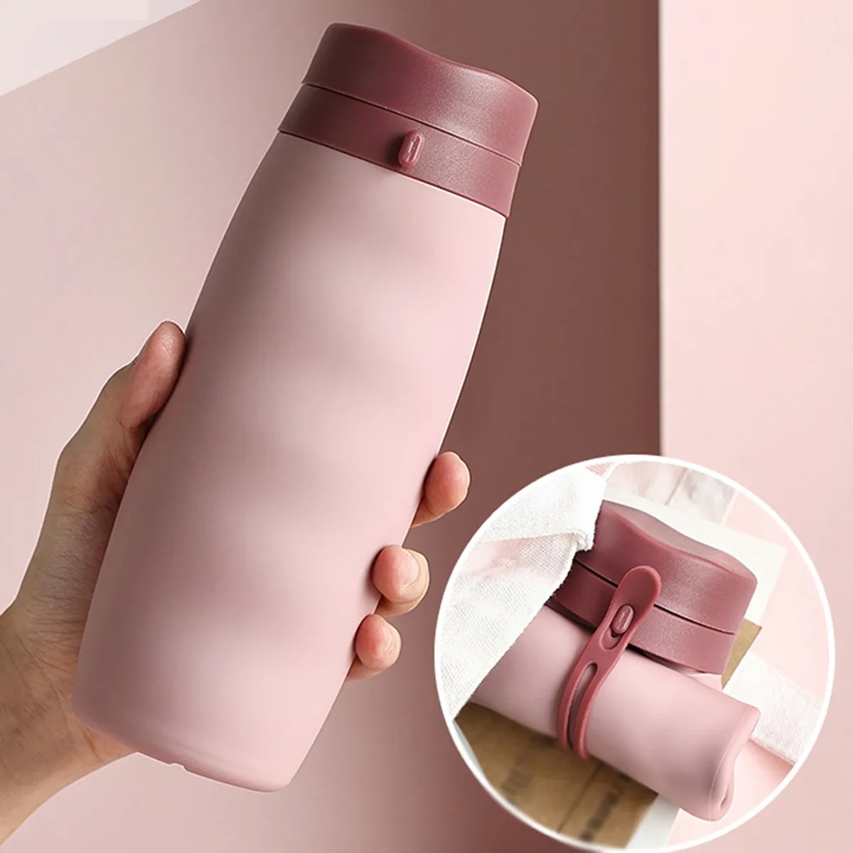 20Oz Silicone Collapsible Cup Folding Bottle Travel Mug 6