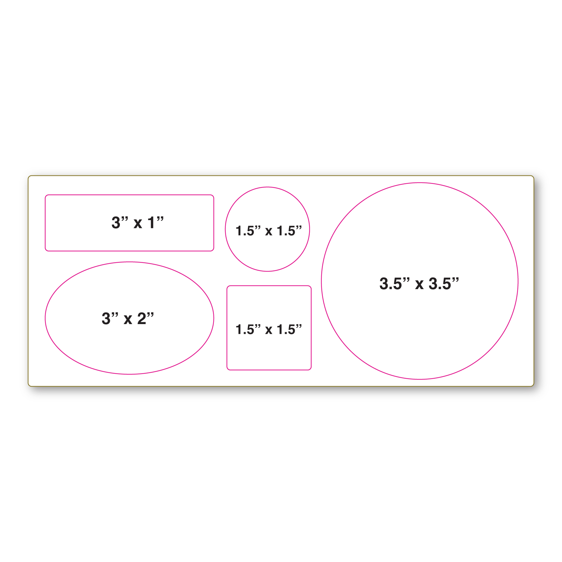 Adhesive Decal Sticker Sheet 3.75" x 9" - 3.4 Mil 7