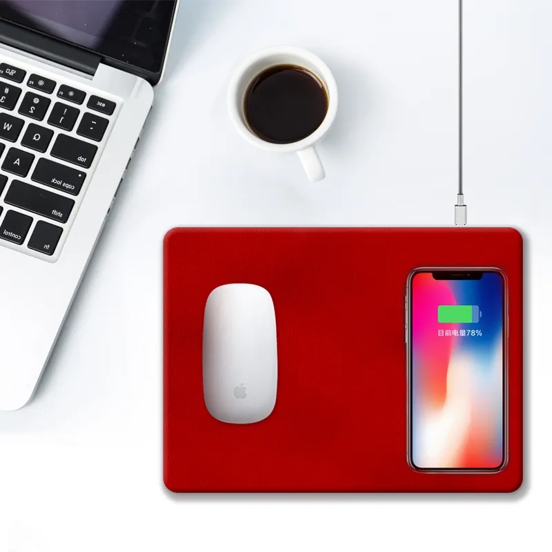 PU Mouse Pad With Wireless Charger 3