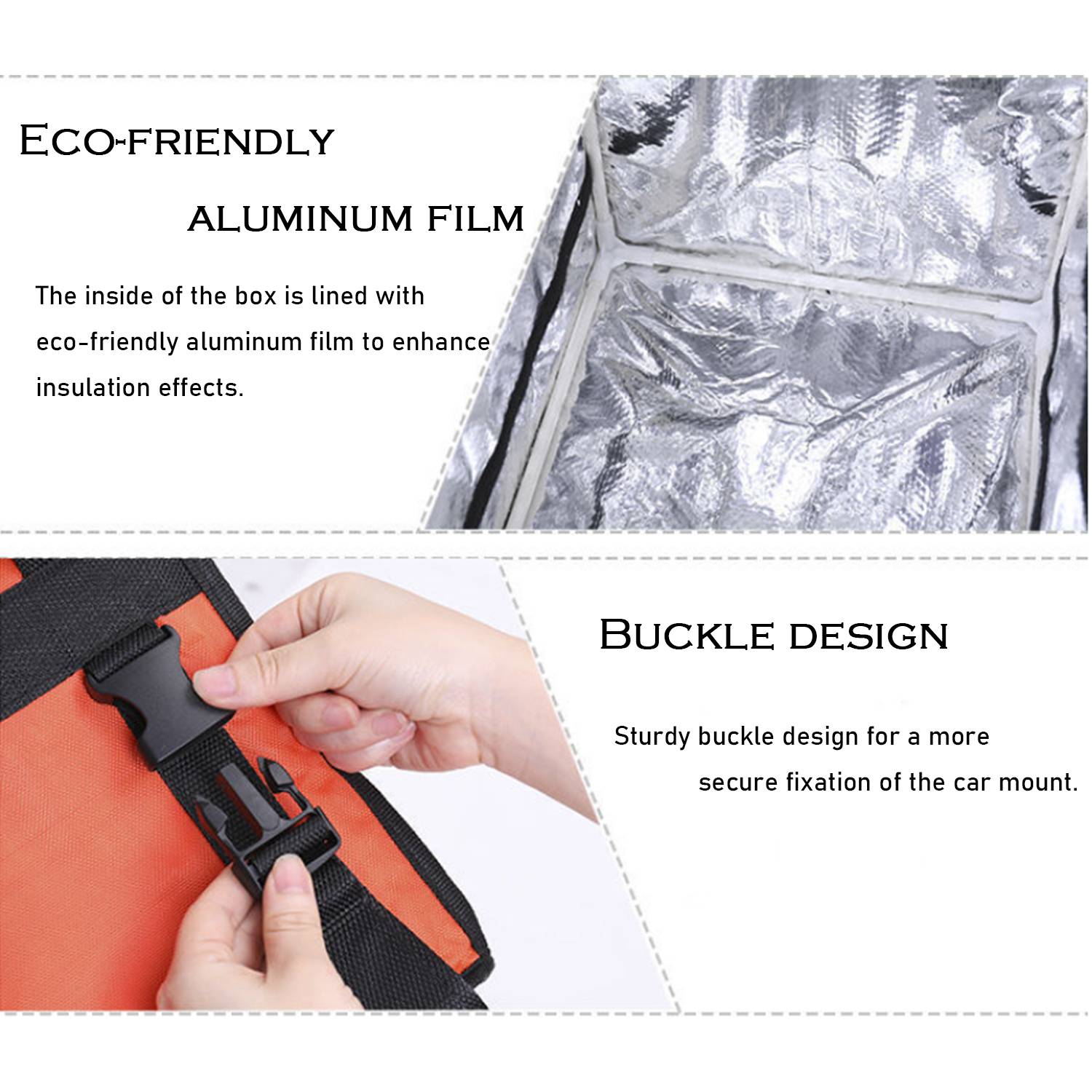 Portable insulated bag W/ Reflective Stripe 2