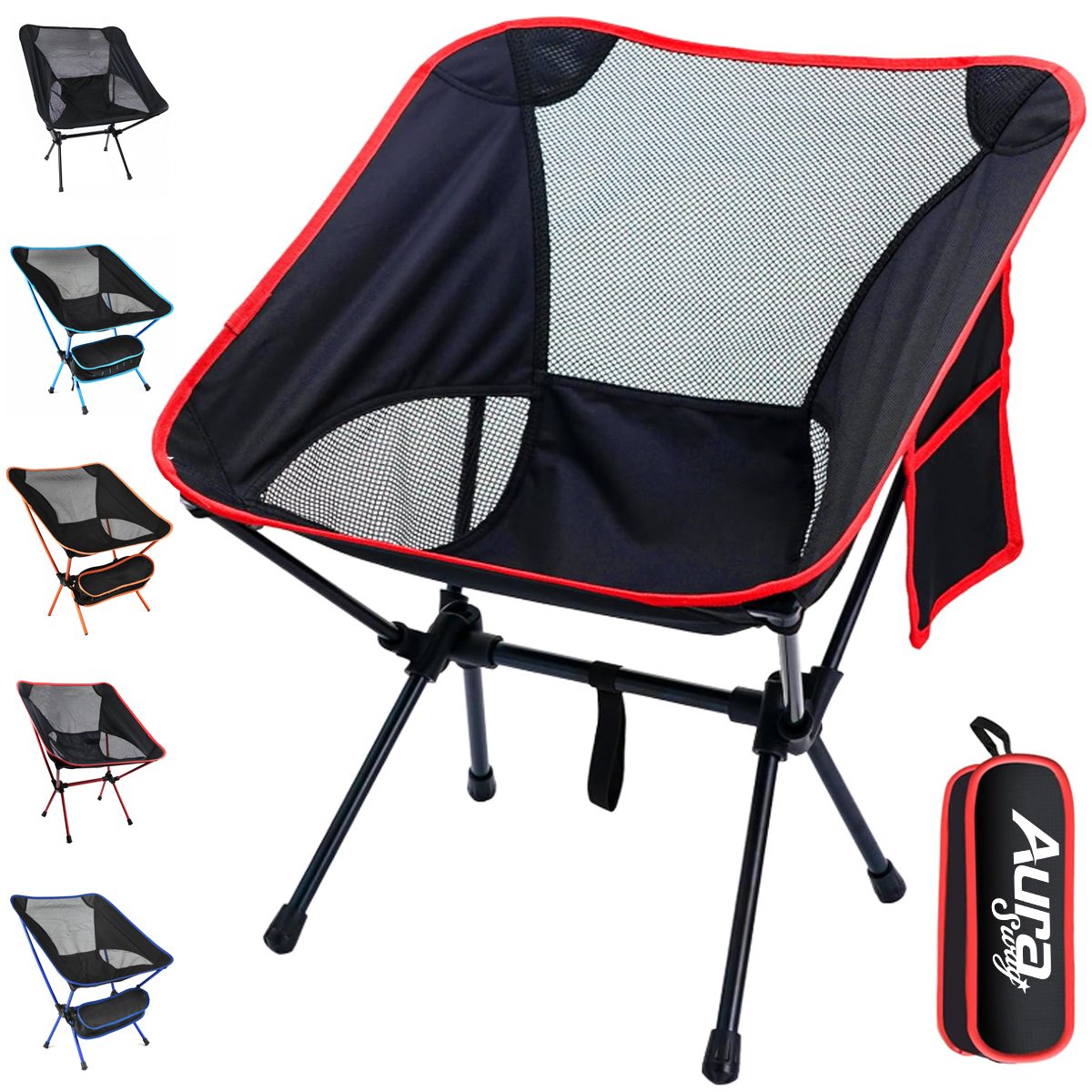 Lightweight Folding Camping Chair with Mesh Back 8
