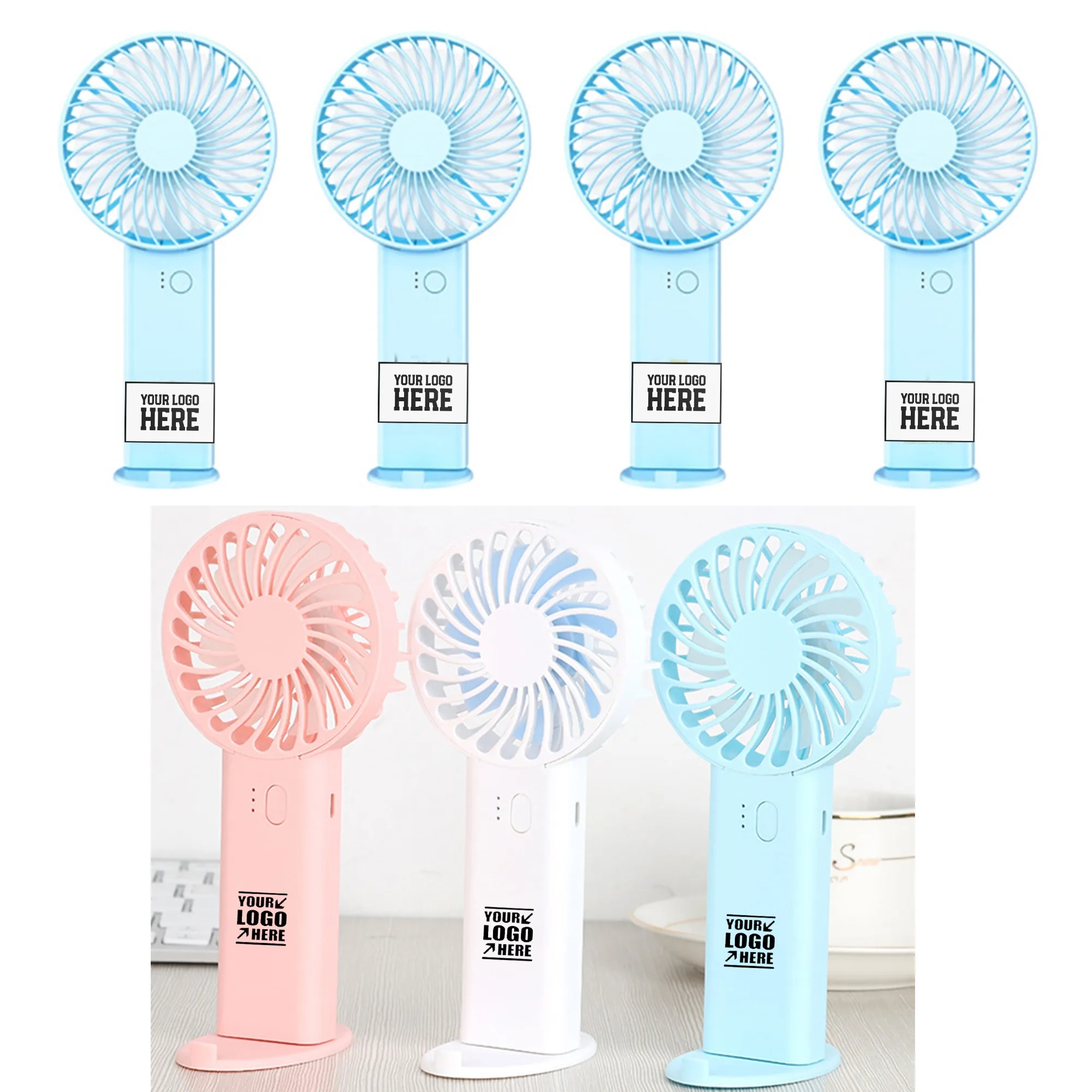 Mini USB Rechargeable Desktop Handheld Fan 2