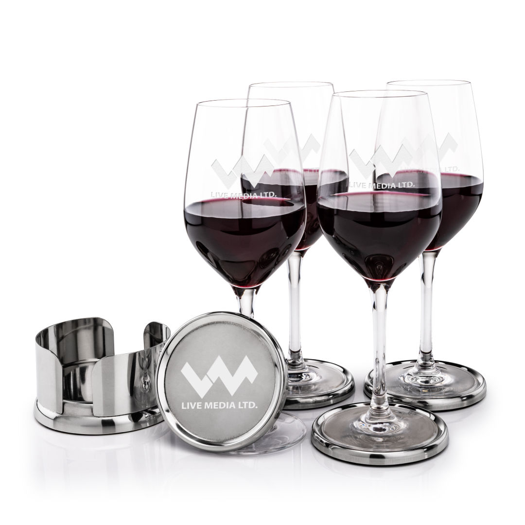 Baldoni Coasters & Lethbridge Wine Set