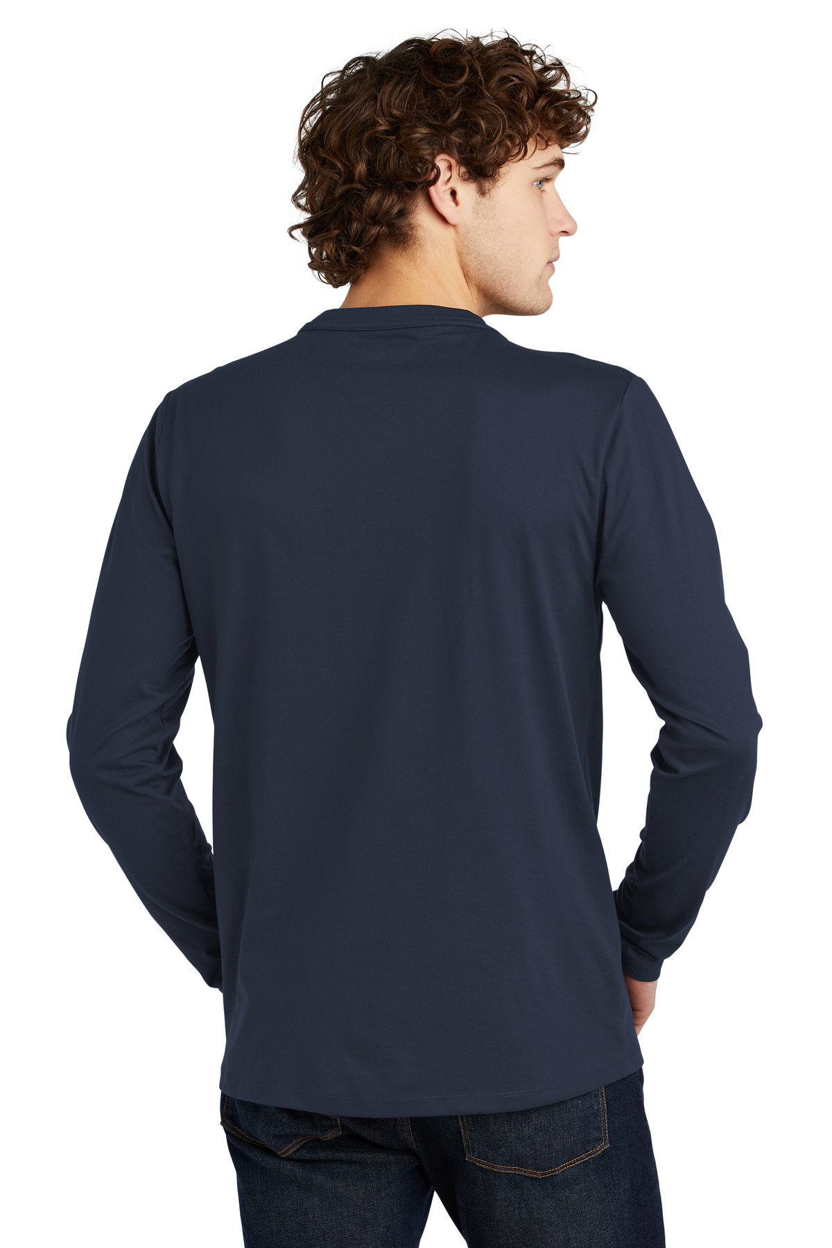 New Era Heritage Blend Long Sleeve Crew Tee. NEA102 45