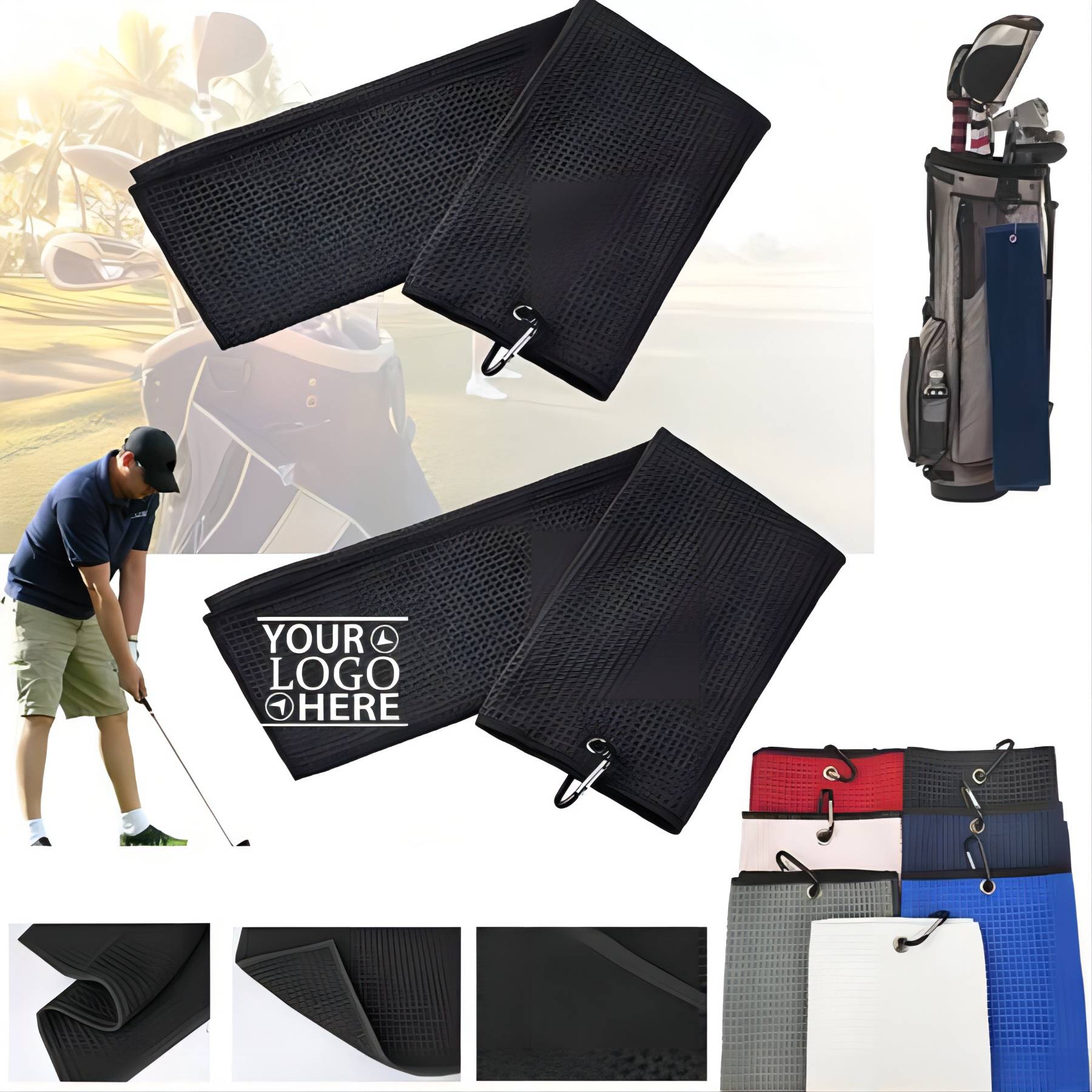 Microfiber Waffle Golf Towel 1