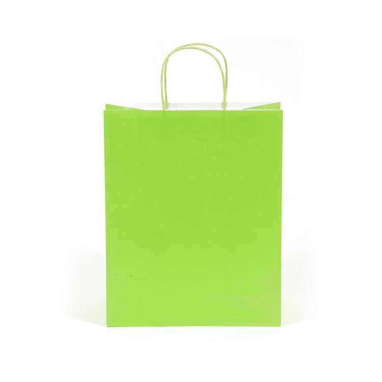 Narrow Medium Gift Bags - Lime Green 5.25" x 8.375" x 3.25" 2