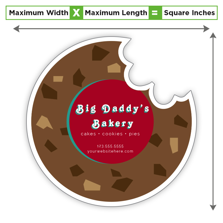 Custom Shape Magnet - 20 to 24.99 Square Inches - Outdoor Safe 3