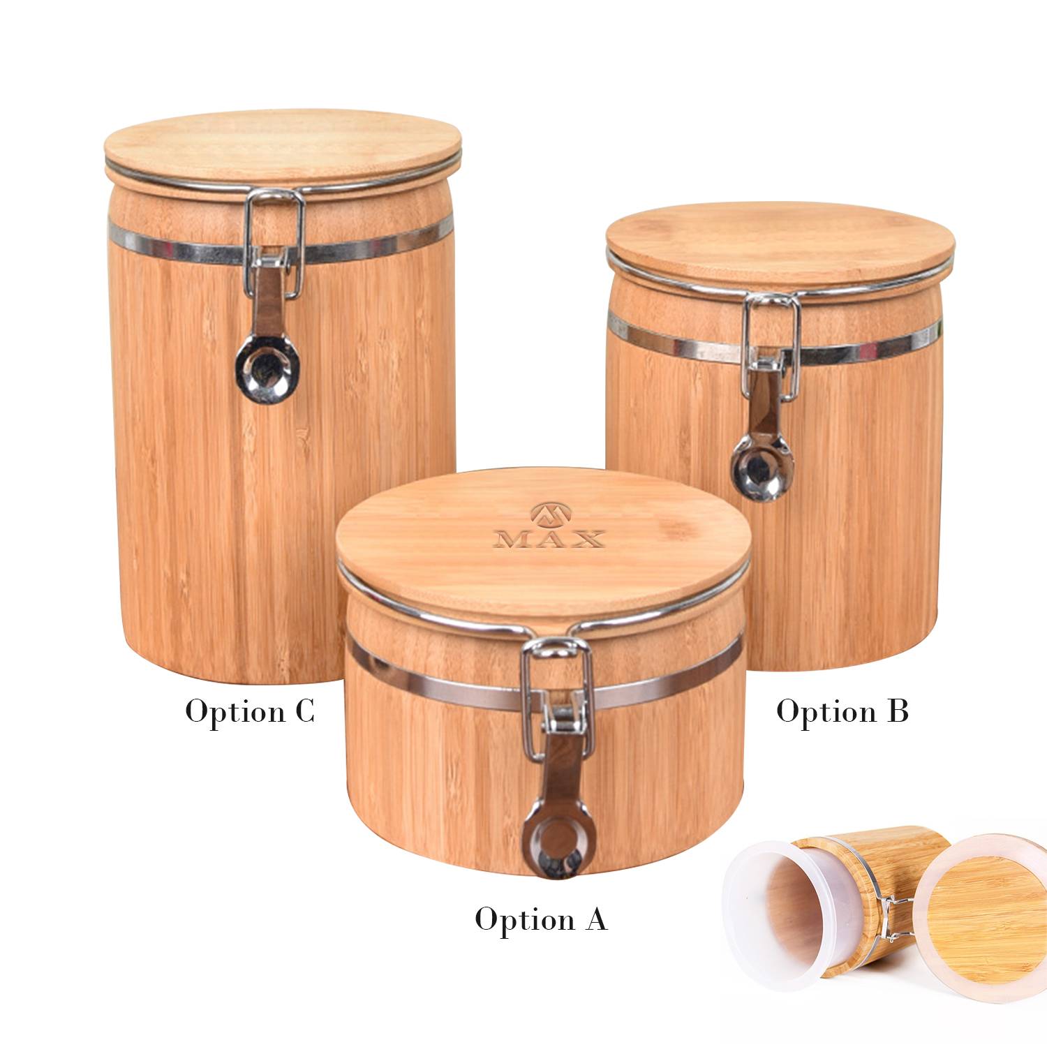 Household Bamboo Sealed Storage Jar 6