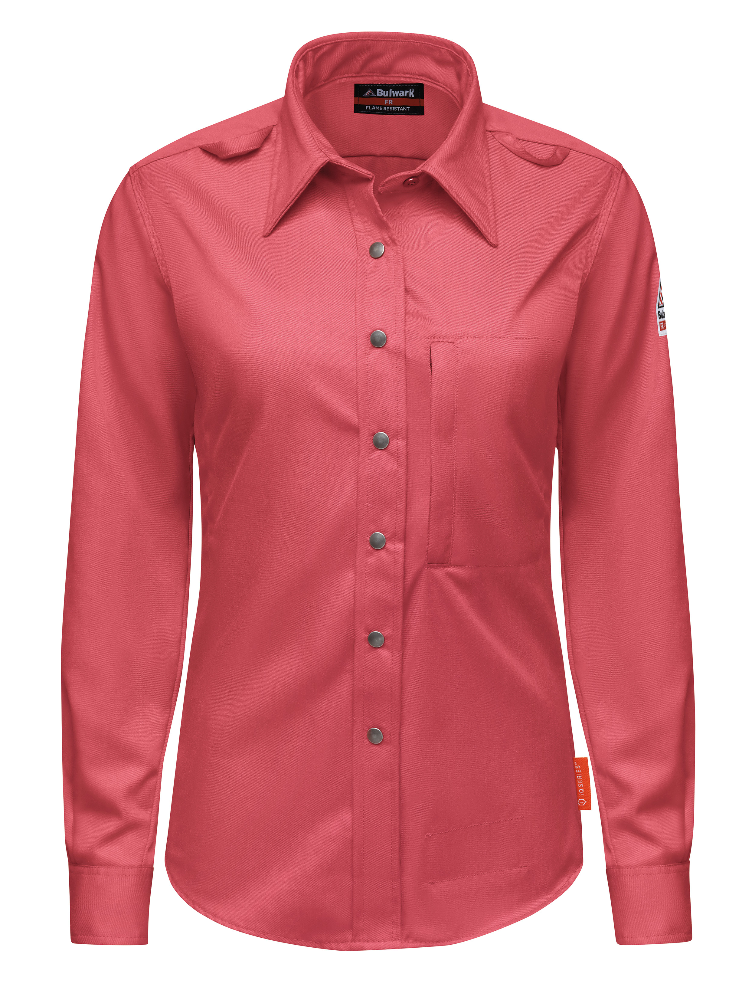 Bulwark® iQ Series® Women's Midweight Comfort Snap-Front Woven Shirt 1