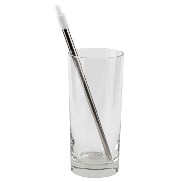"Eco-Collapsible Straw" 8" Reusable Stainless Steel Straw 23