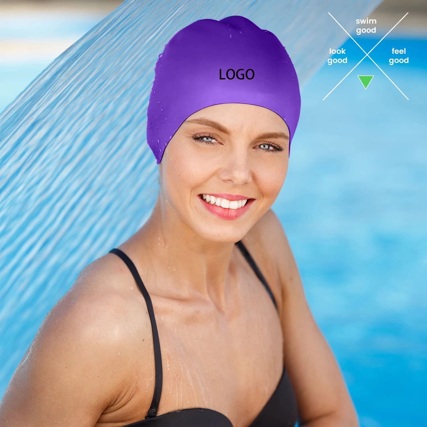 Waterproof Silicone Swim Cap 6