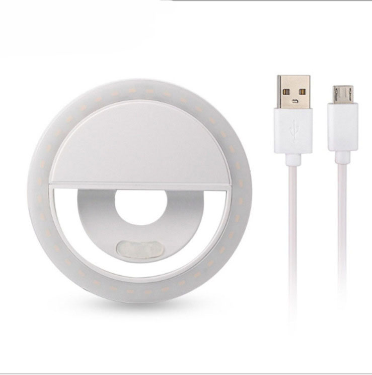 Rechargeable Portable Clip on Phone Selfie Light Ring for Phone/Laptop/Computer 6