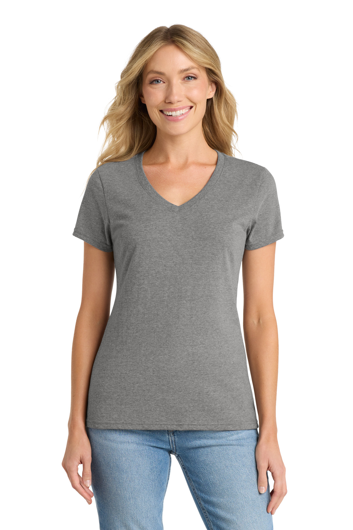 Port & Co Women's Fan Favorite Blend V-Neck Tee. LPC455V 18