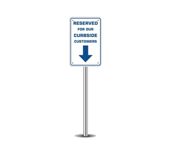 Reserved Parking for Curbside Customers Signs (1ft x 1ft) 1