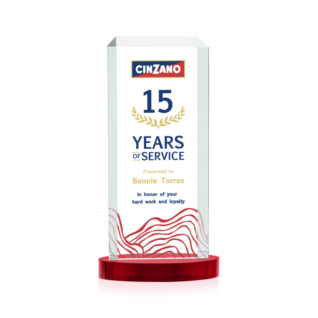 Dalton VividPrint™ Award on Alberton Base - Red 4