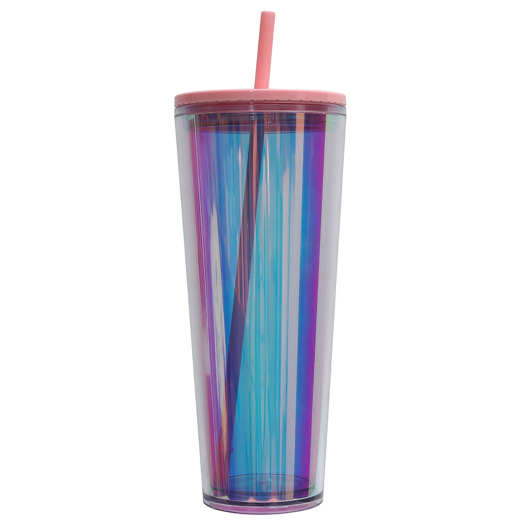 24 Oz. Laser Double Wall Plastic Straw Cup 5