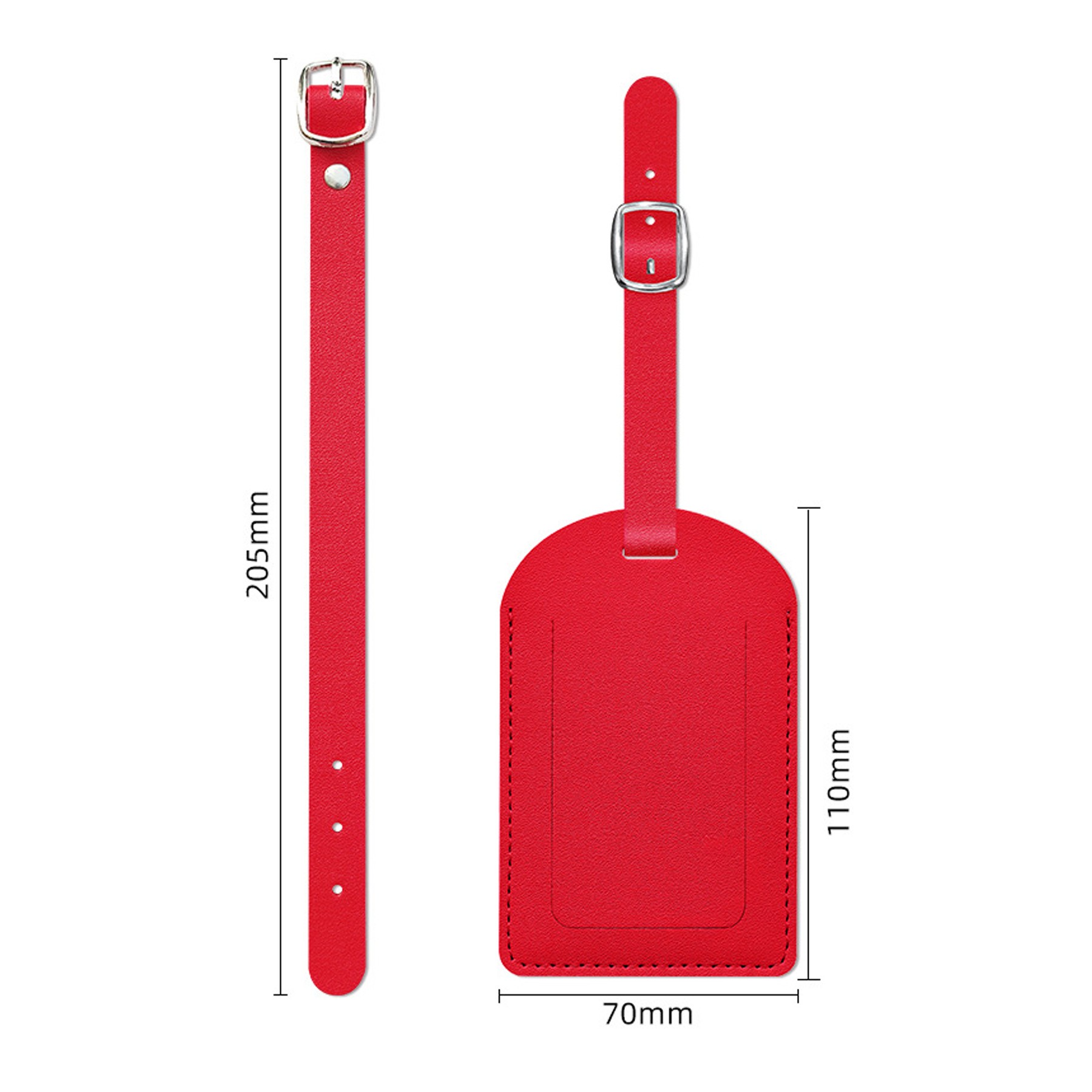 Custom PU Leather Privacy Luggage Tag 4