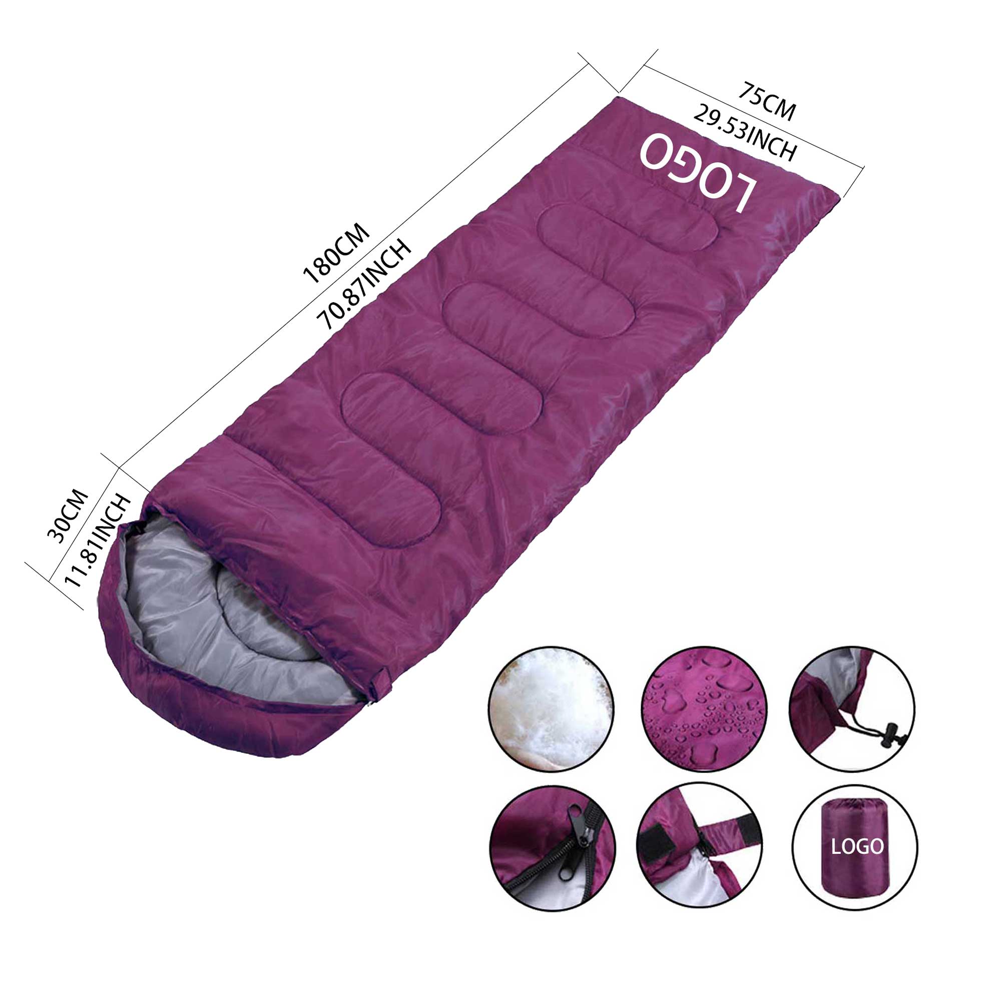 Lightweight Polyester Outdoor Sleeping Bag 2