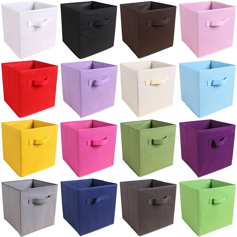 Fabric Storage Box Clothes Organizer With Handle 4