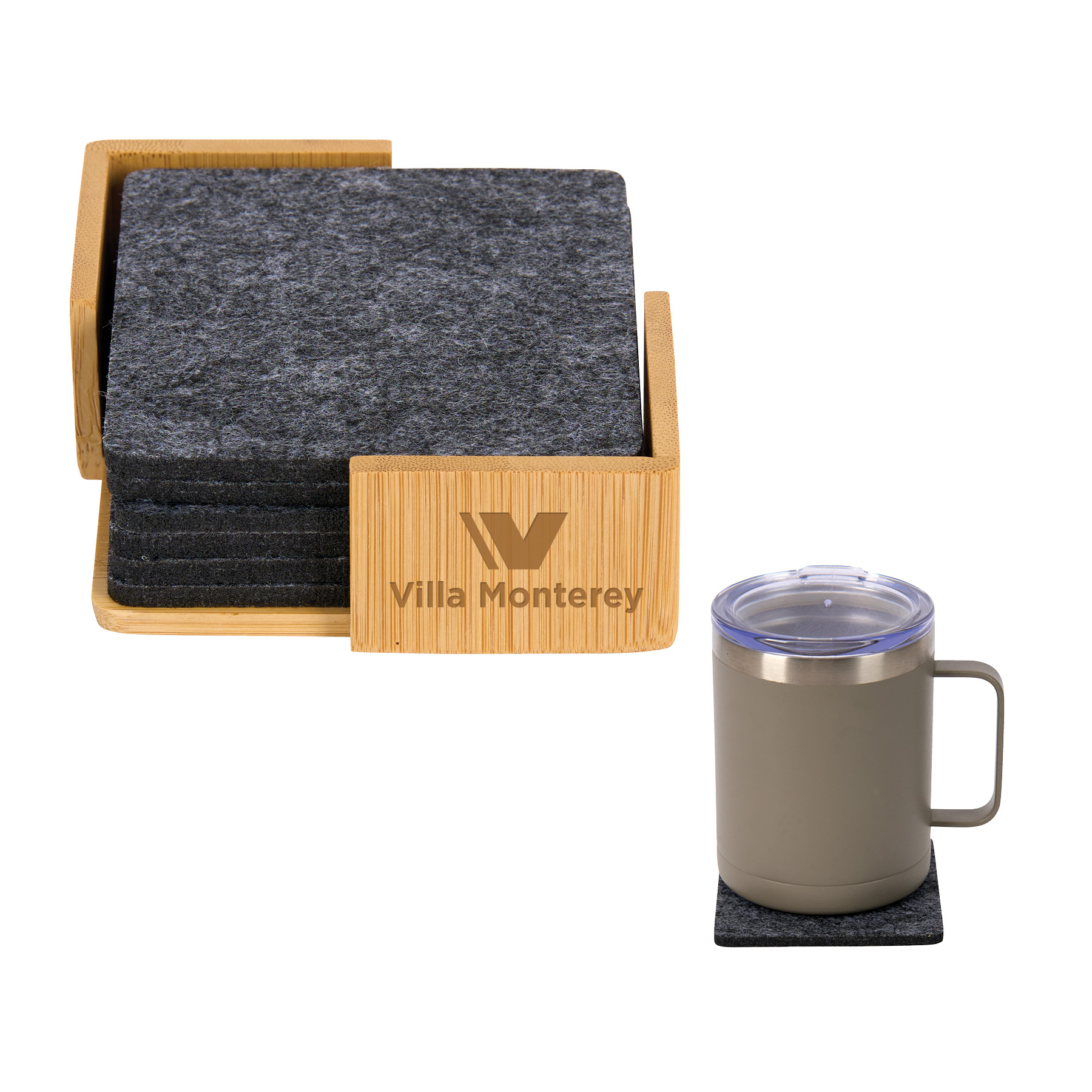 Redmond 6pc Recycled Felt Coaster Set 1