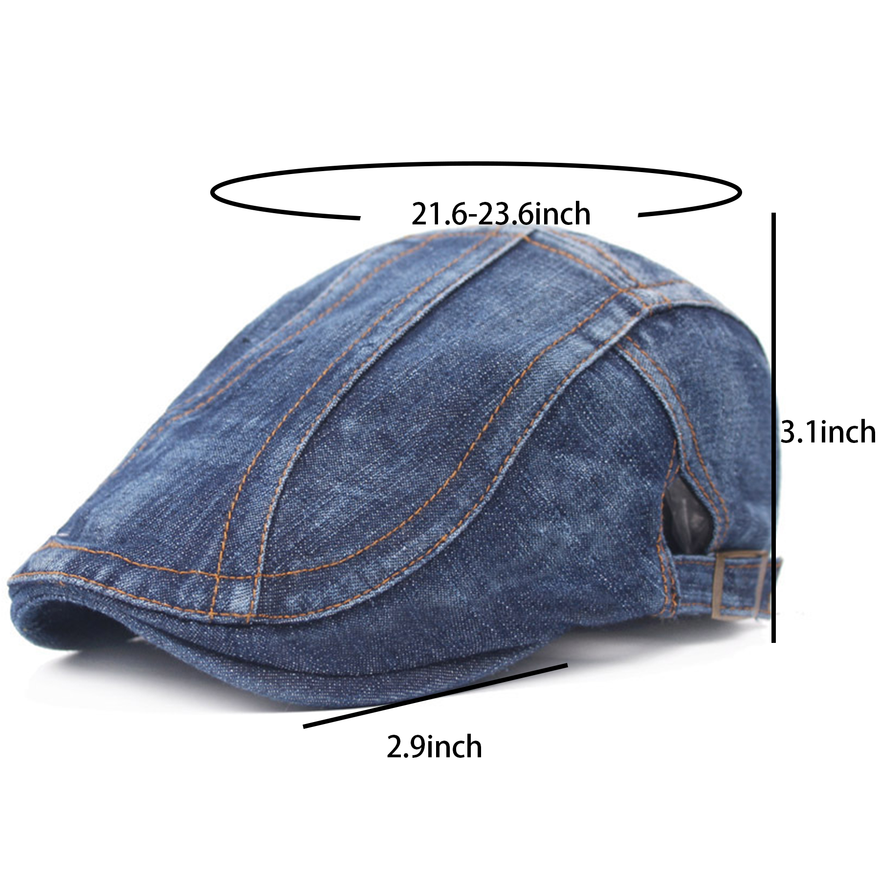Denim Newsboy Cap for Men Women 7