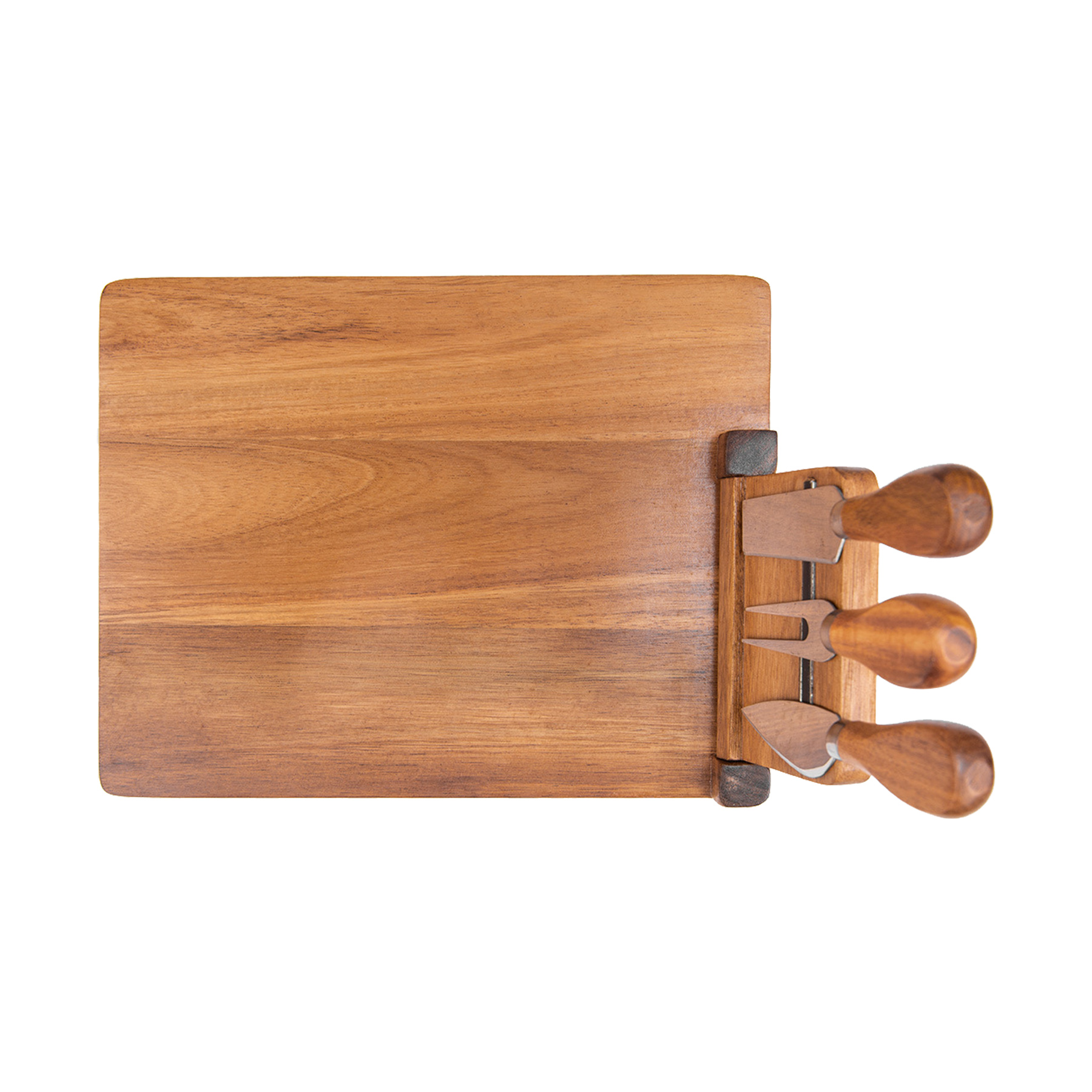 3-Piece Cheese Cutting Board With Knife And Fork 3