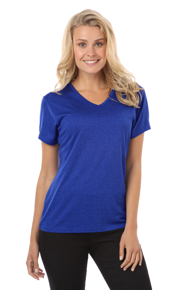 Ladies' Heathered V-Neck Tee 3