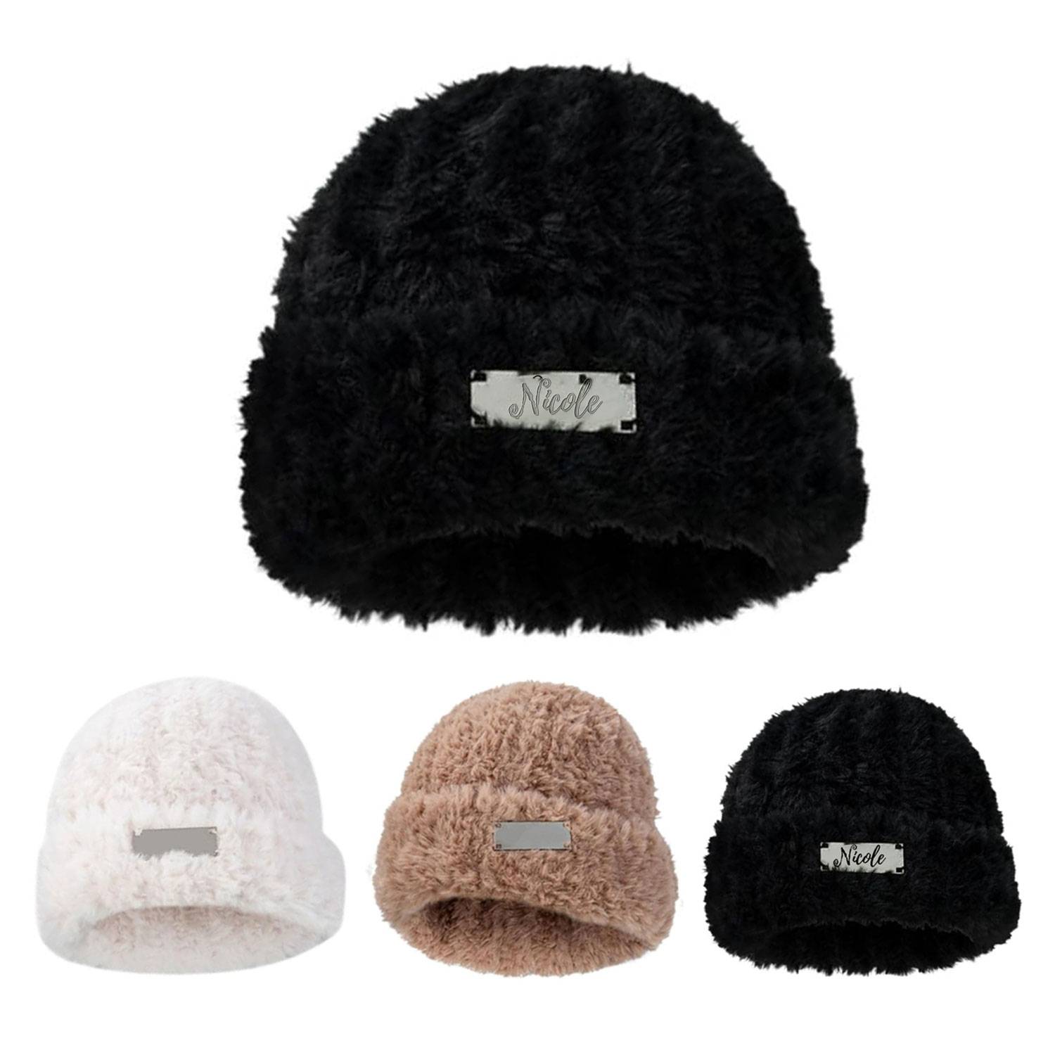 Warm knit pullover hat in winter 2