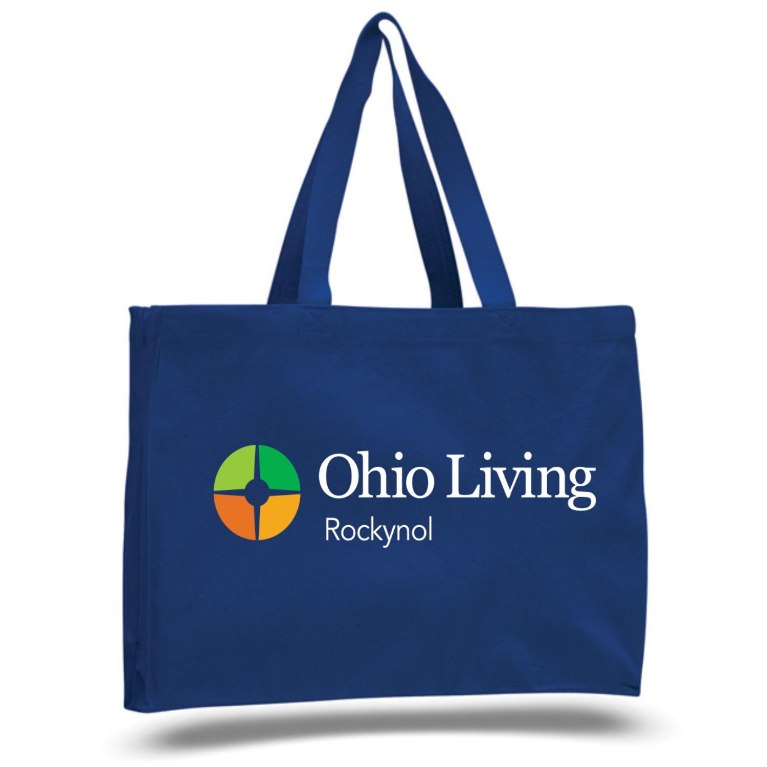 12 oz. Cotton Canvas Gusset Tote Bag w/ Web Handles USA Decorated (15" x 12") 4