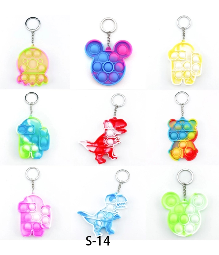 Stress Relief Fidget Silicone Flipping keychain 5