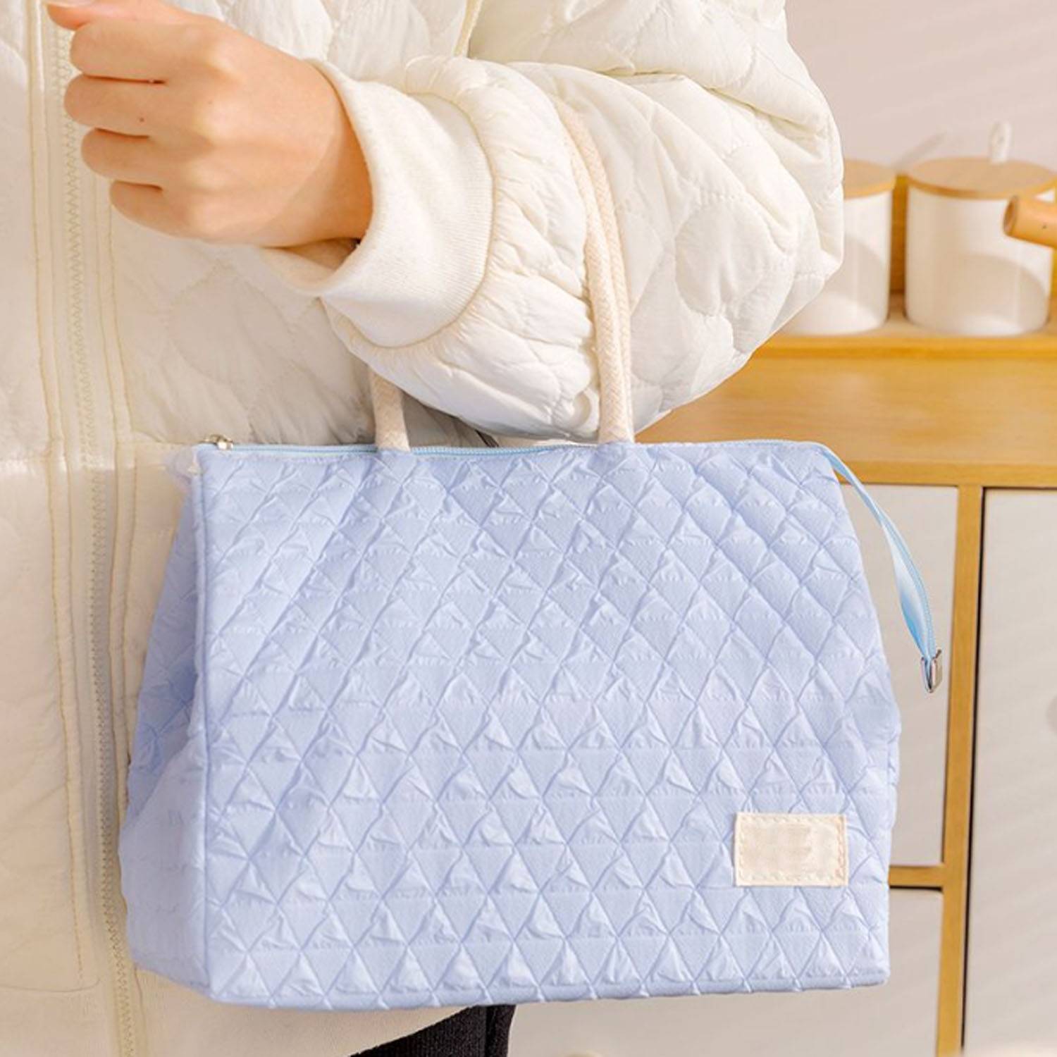 Waterproof Nylon Insulated Lunch Tote Bag Aluminum Lining 5