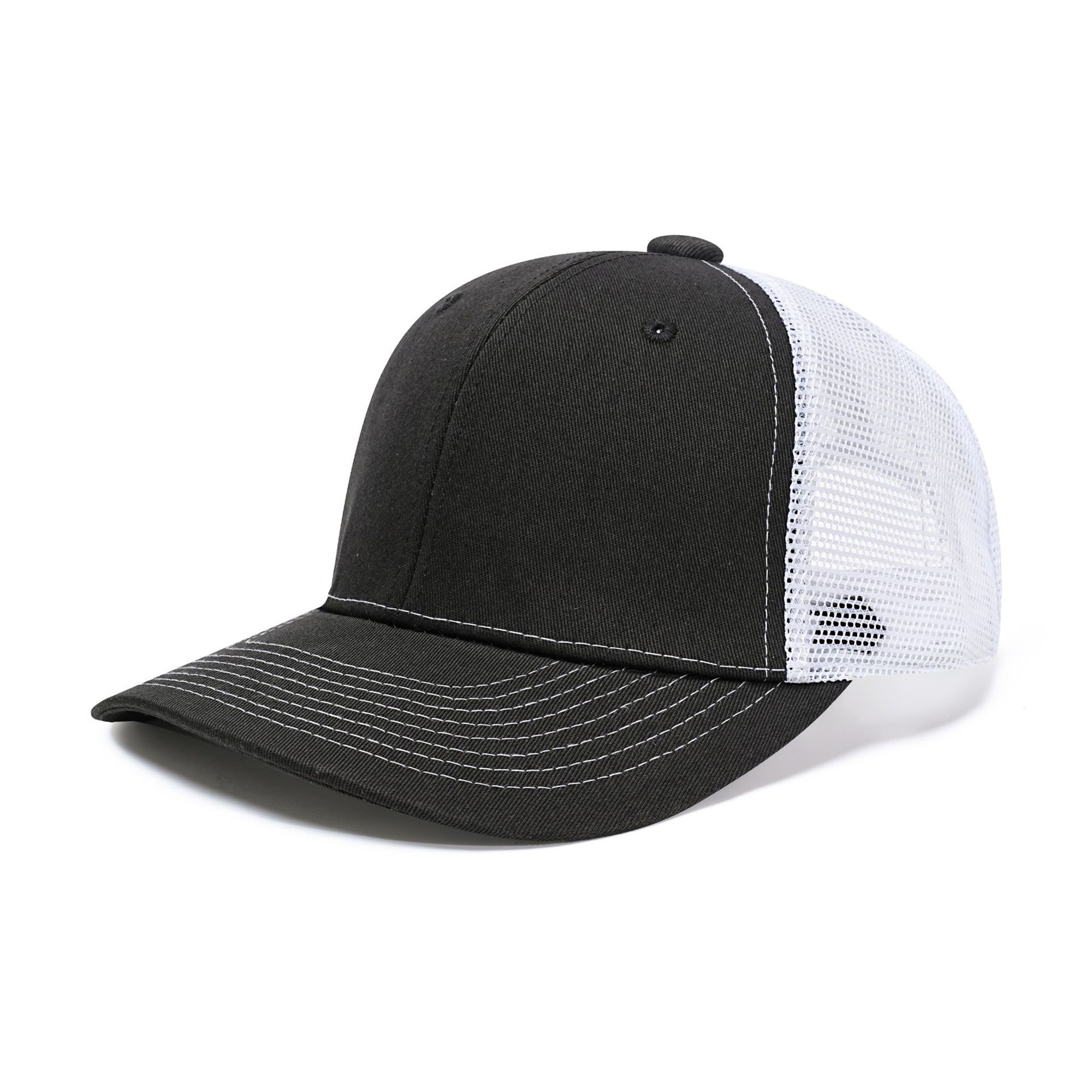 Soft Mesh Snapback Cap Poly Cotton Twill Trucker Hat MOQ50 3