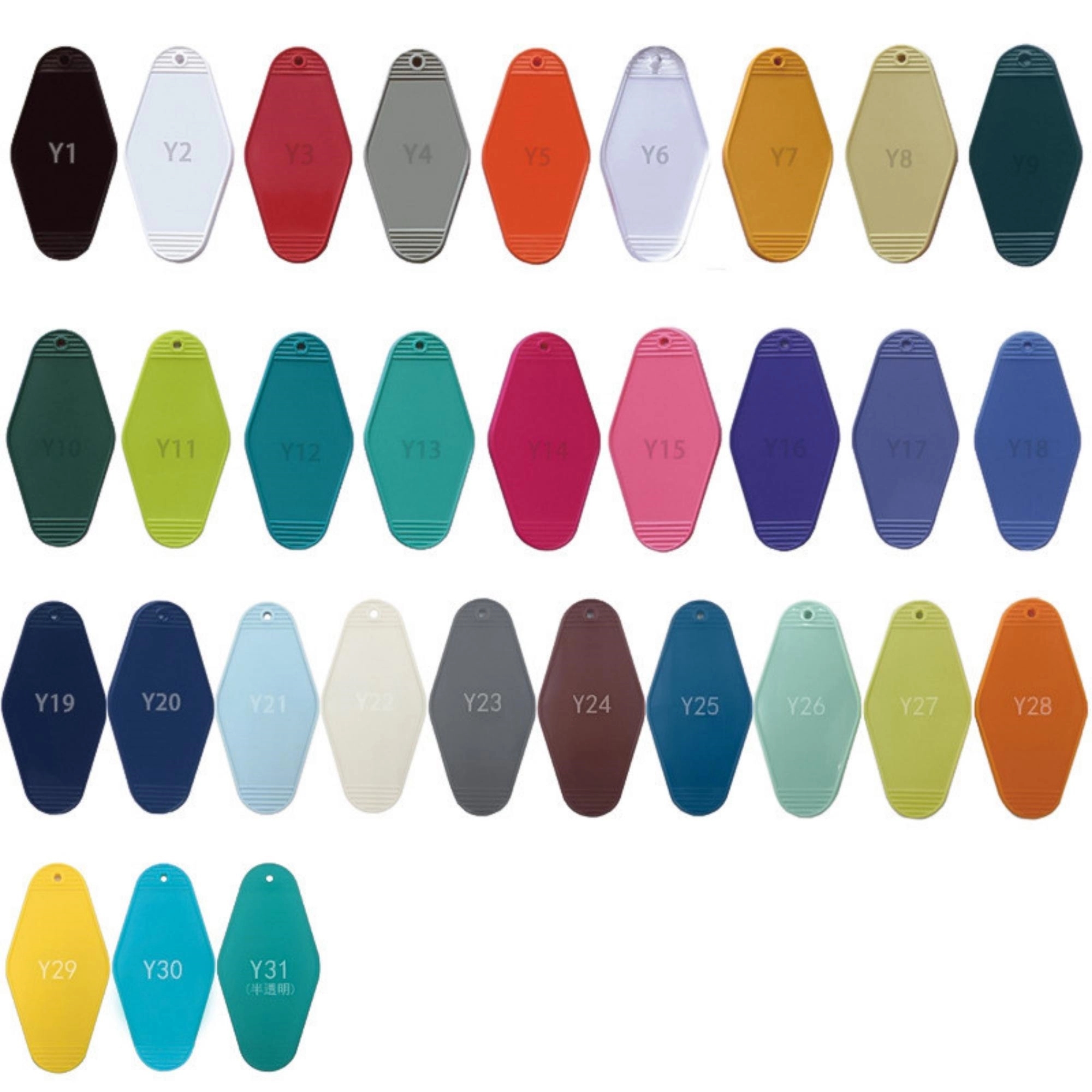 Plastic Key Tag Hotel Luggage Keychain 3