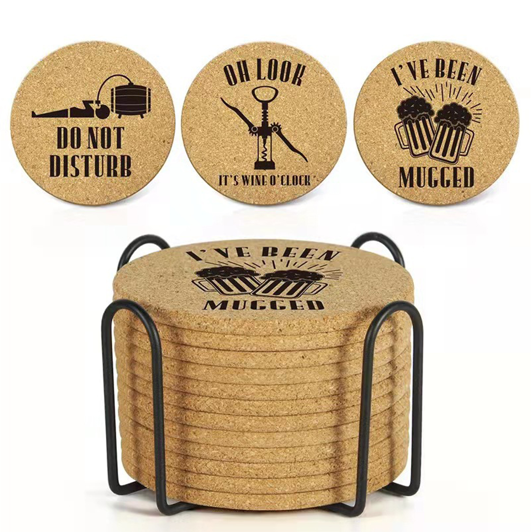 Heat-Resistant Round Cork Trivet Coaster for Kitchen 4