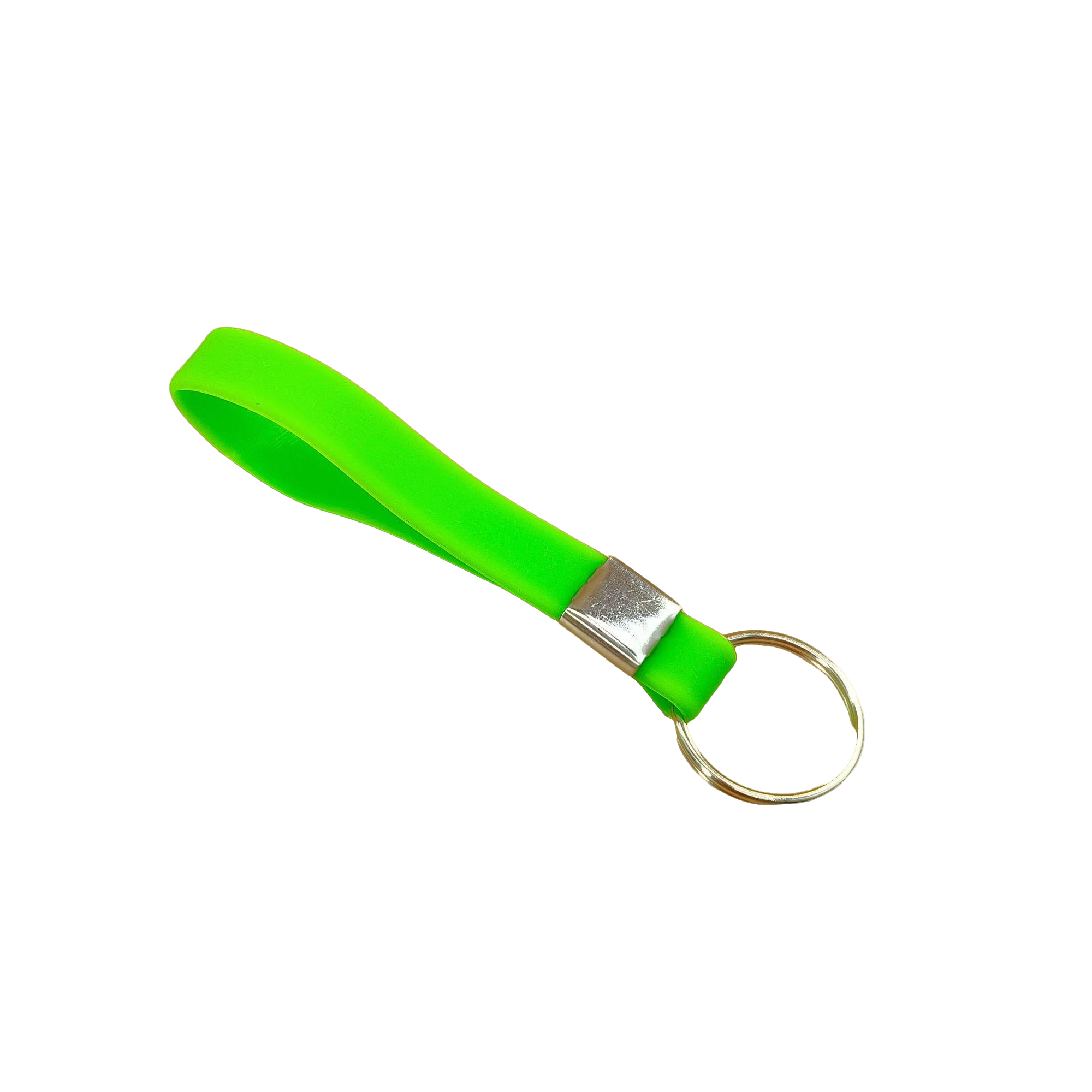 Silicone Wristband Keyring Loop Design Metal Crimp 1