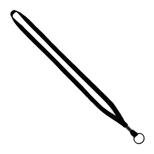 1/2" Cotton Lanyard with Metal Crimp & Split-Ring 128