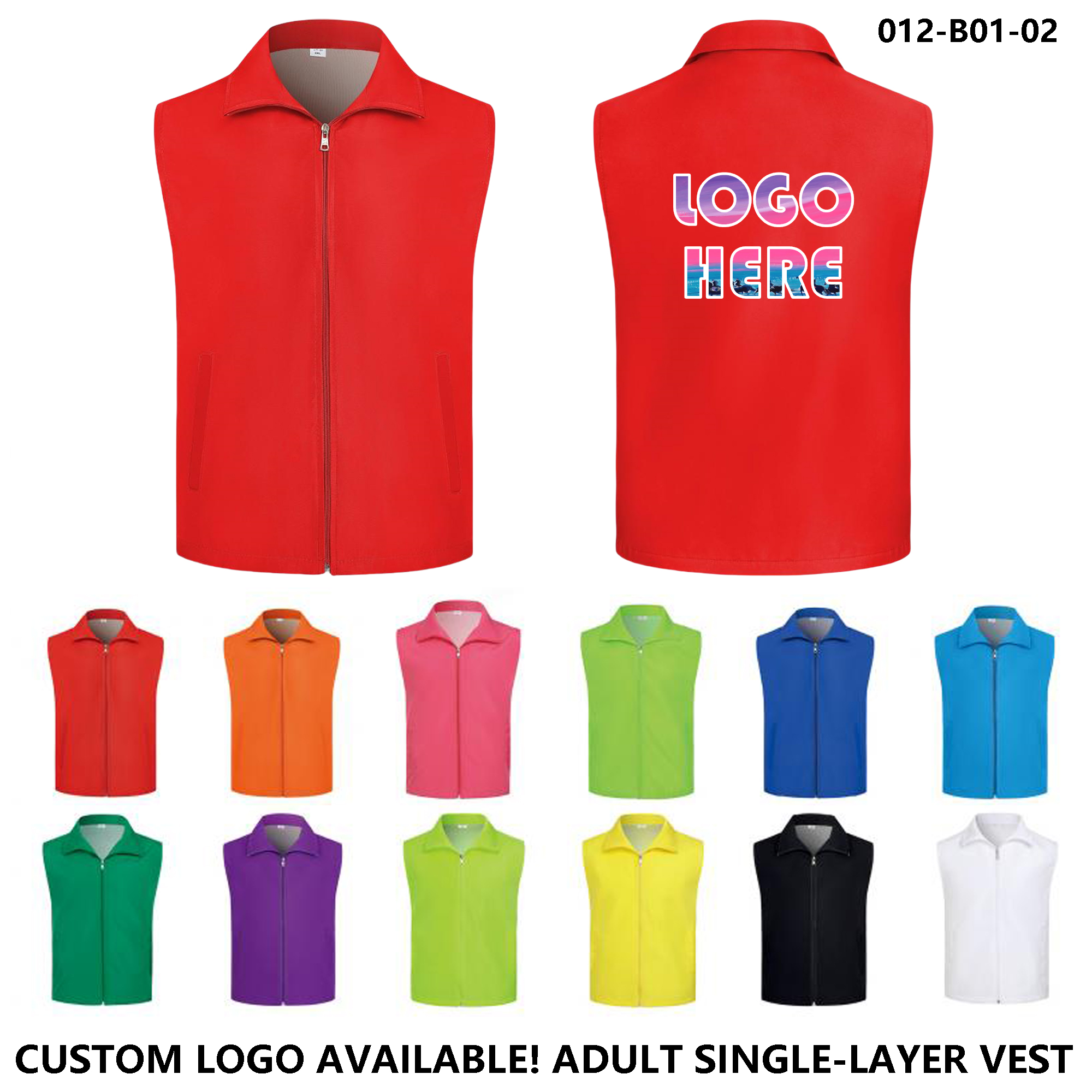 Adult Unisex Vest ?C Single Layer Composite, Logo Custom 2