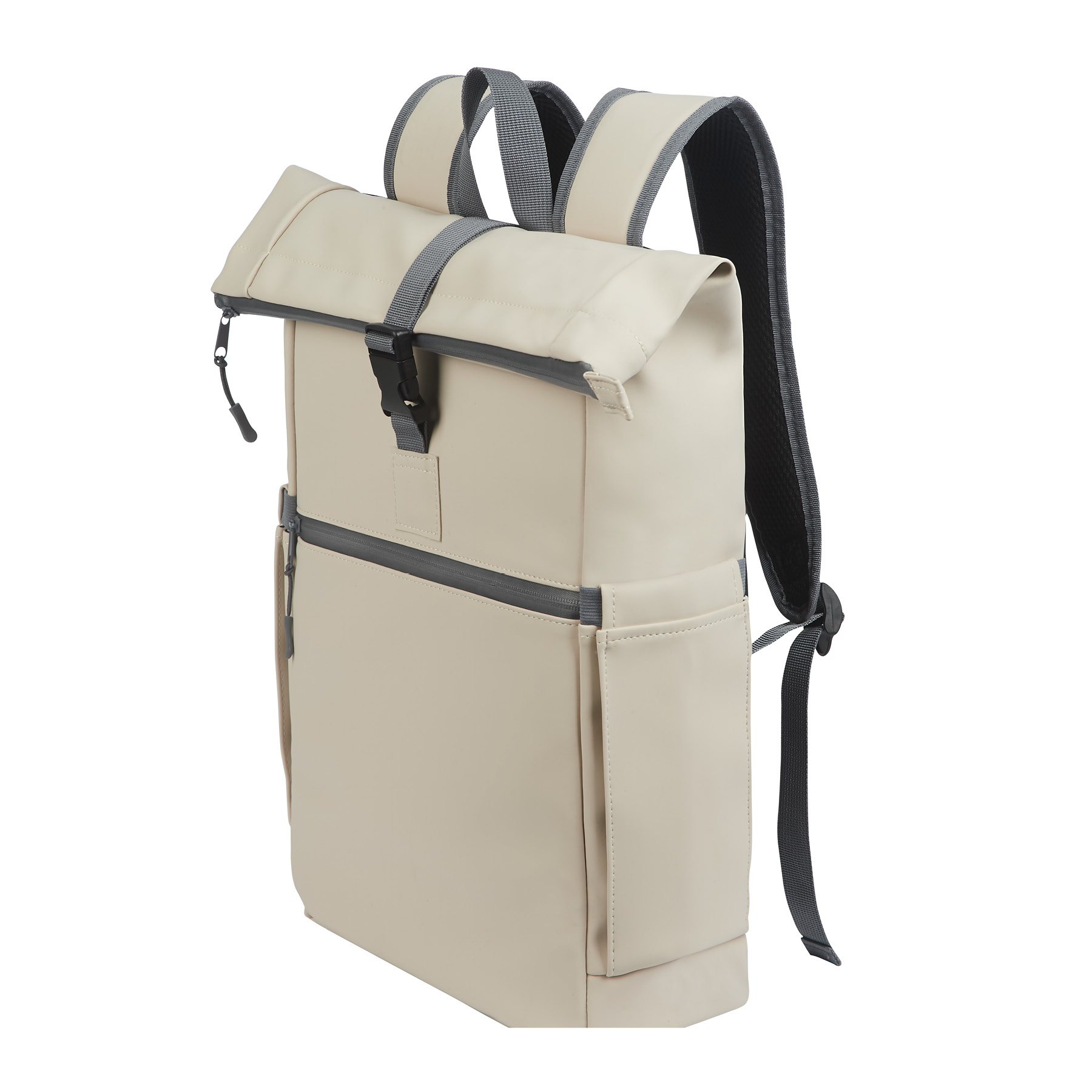 Casey PU Roll-Top Laptop Backpack 4