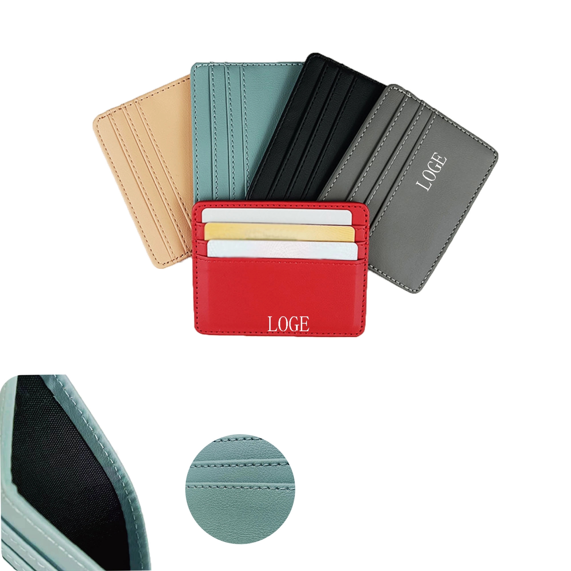 PU Leather Card Holder MOQ 100PCS 2