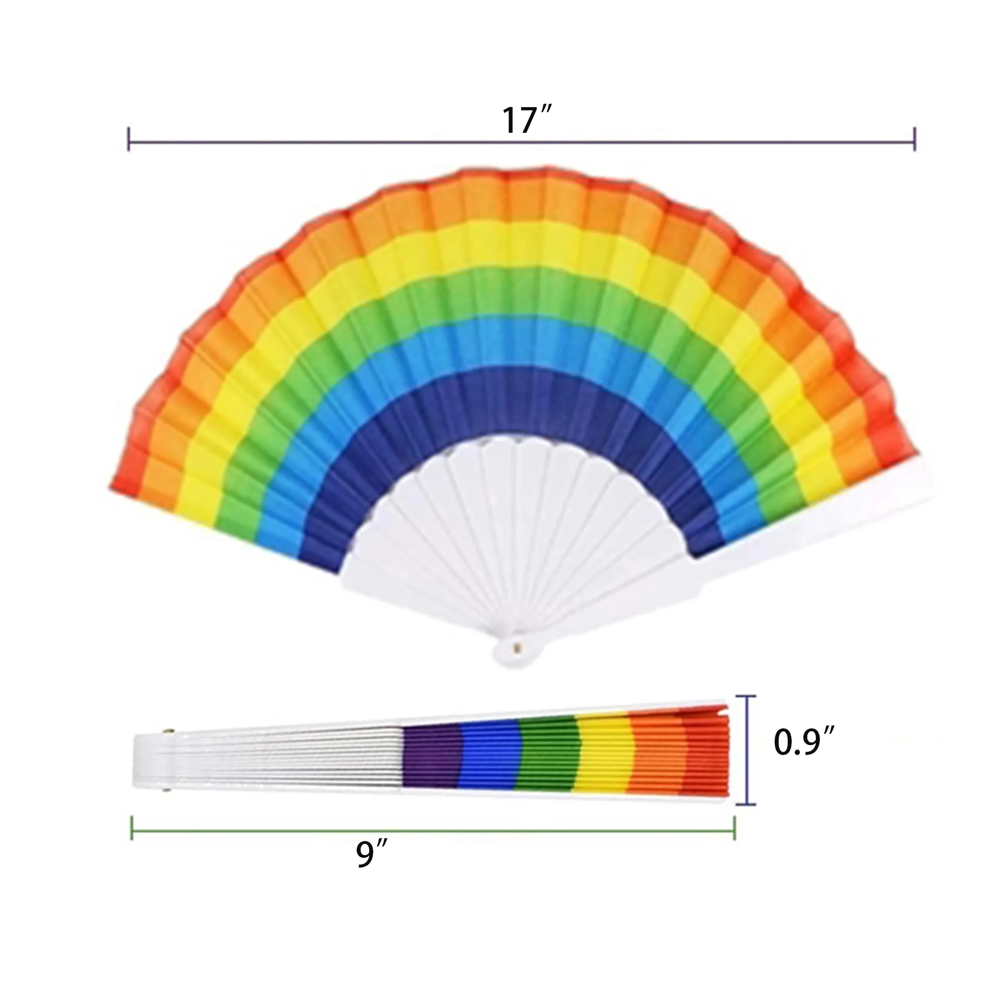 Folding Handheld Rainbow Fan 5