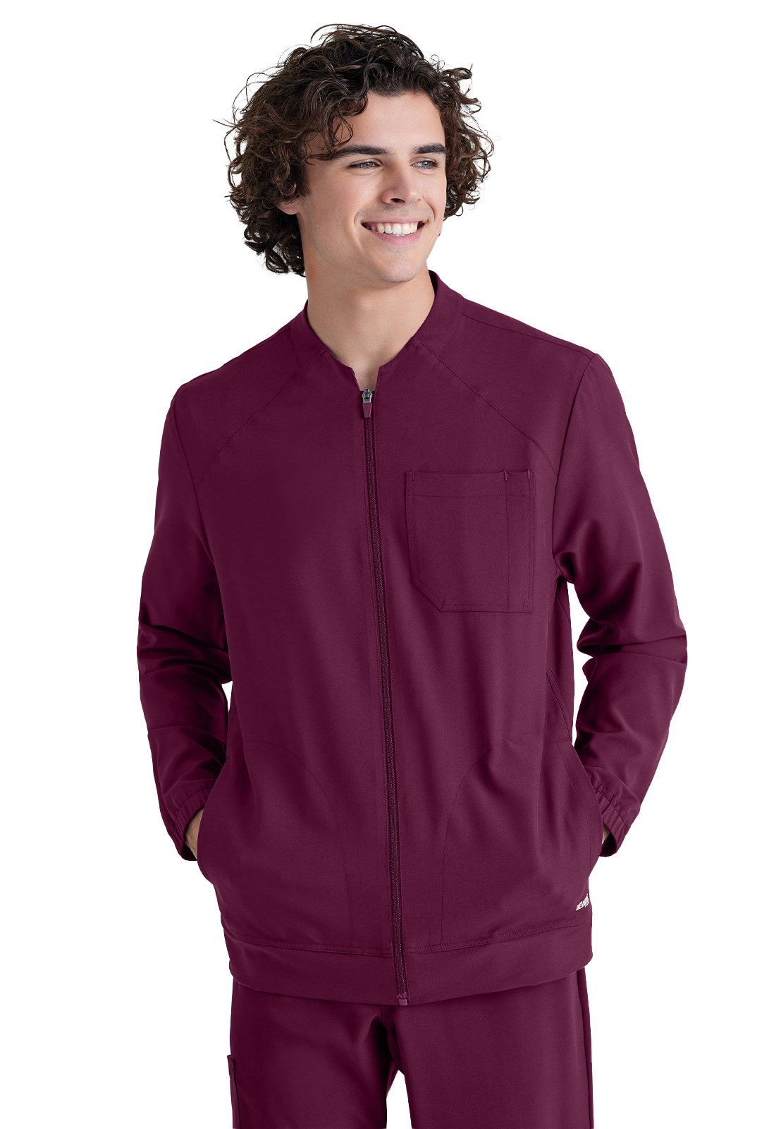 Grey's Anatomy Evolve Stretch - Men's Three-Pocket Cycle Warm Up Scrub Jacket 9