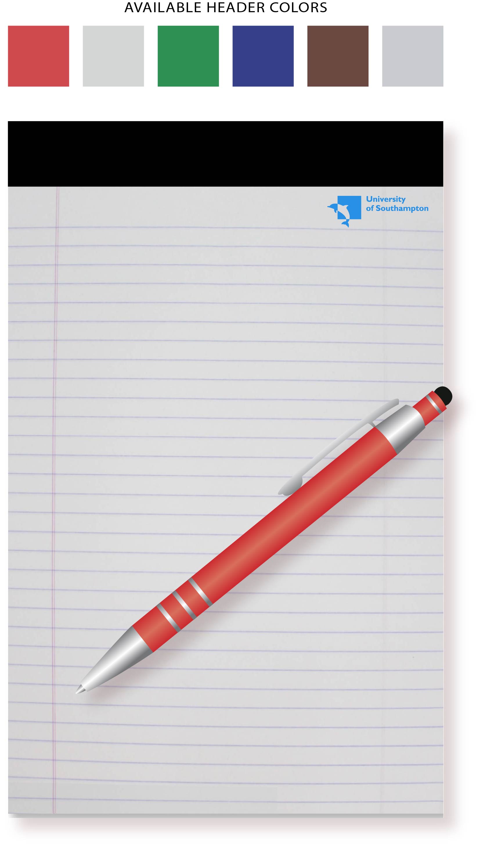 Junior Size Writing Pad (5"x8") w/1 color Imprint on pad 1