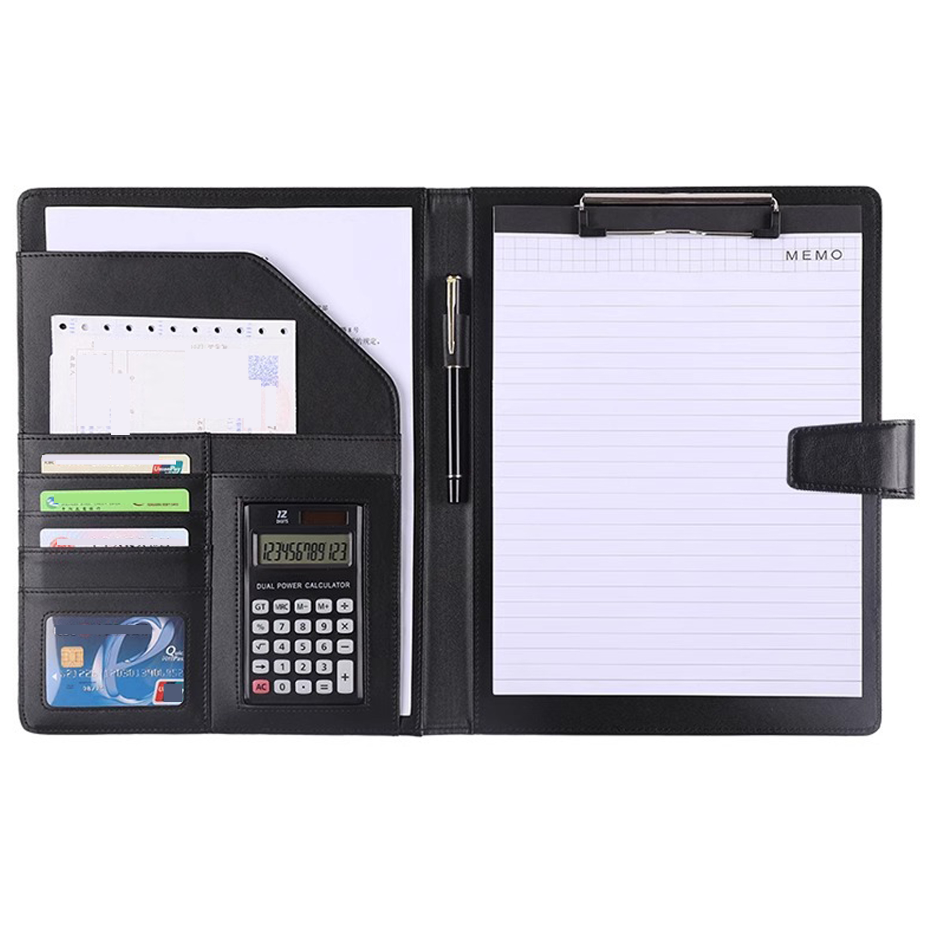 Leather Portfolio Organizer with Notepad Holder 3