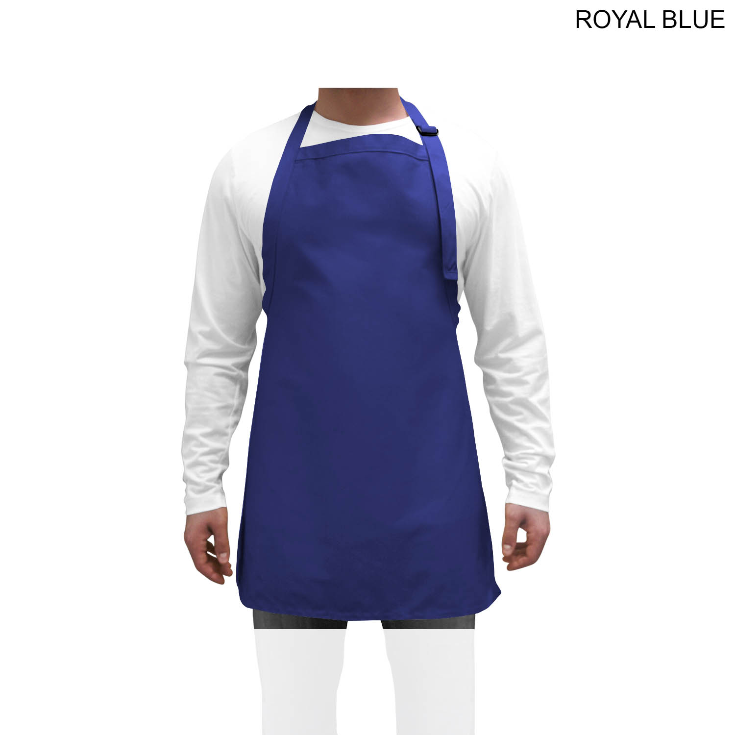 Domestic made Twill Bib Apron, 25x28, No Pockets, Adjust Neck, Heat Transfer Logo (Made in Canada) 1