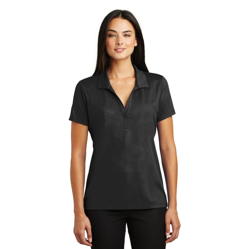 Sport-Tek Women's Embossed PosiCharge Tough Polo . 2
