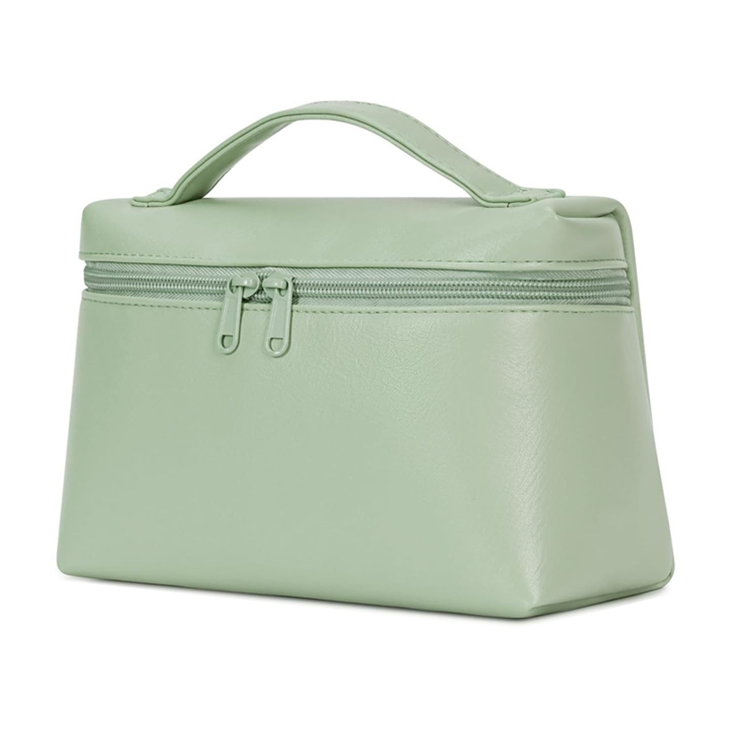 Stylish Waterproof PU Makeup Bag w/ Dual Zippers 6
