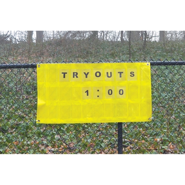Yellow Vinyl Changeable Letter Banner - 5' x 15' 1