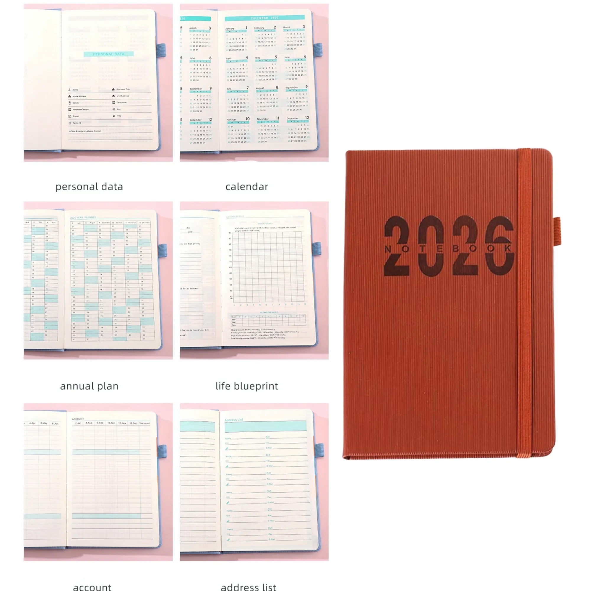 2026 Schedule Book Daily Planner Notebook Notepad 6